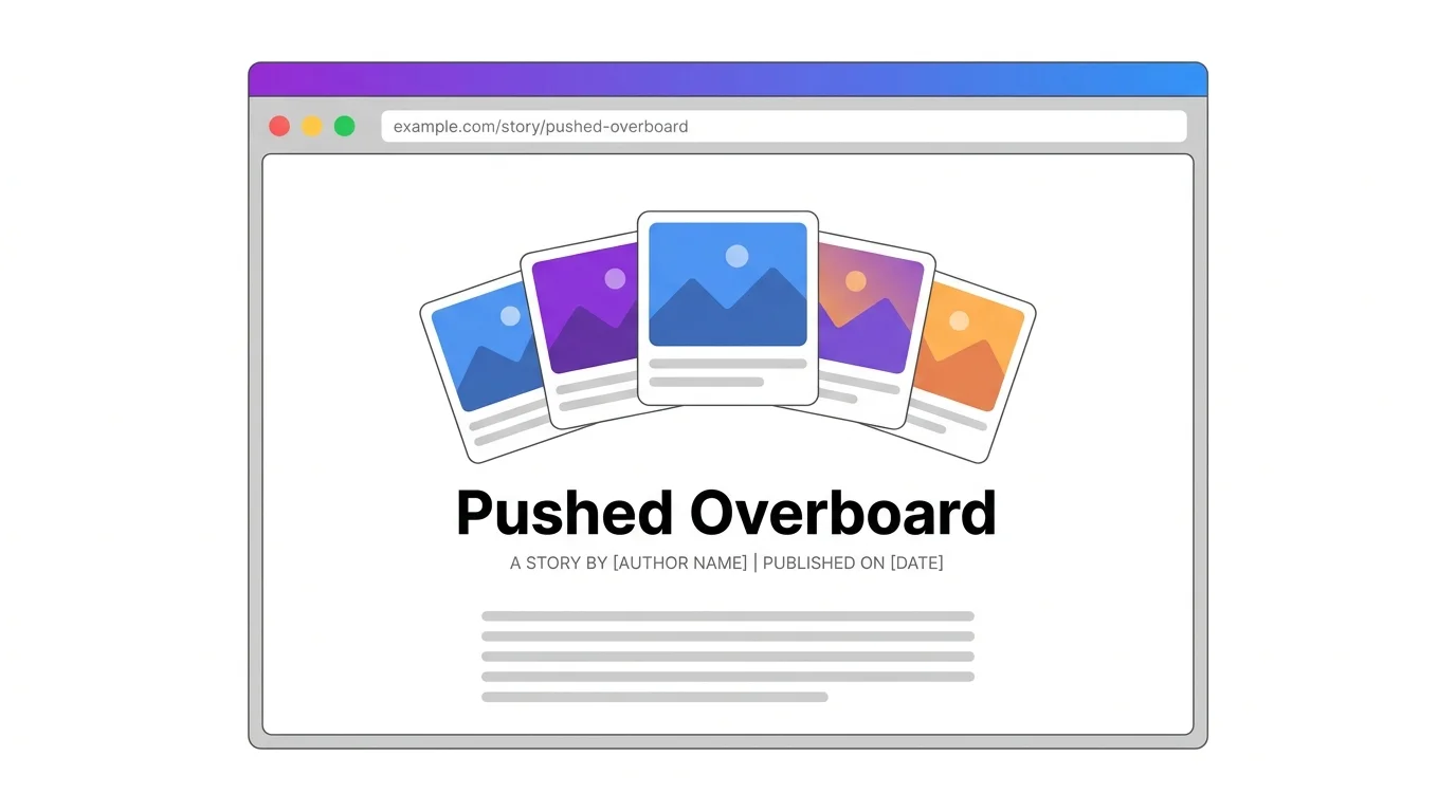 Published AI visual story example on a website