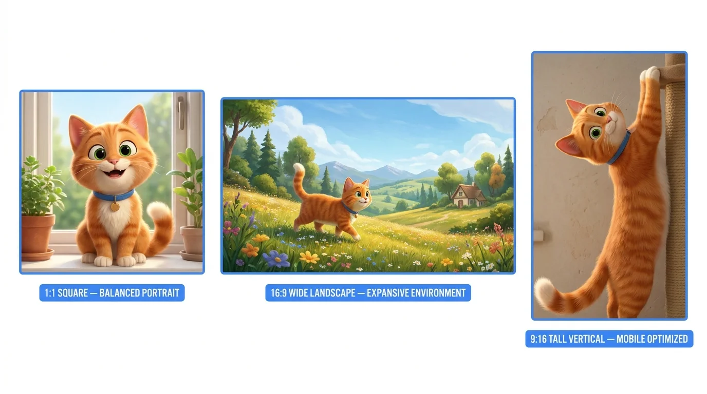 Midjourney aspect ratio examples showing different --ar values