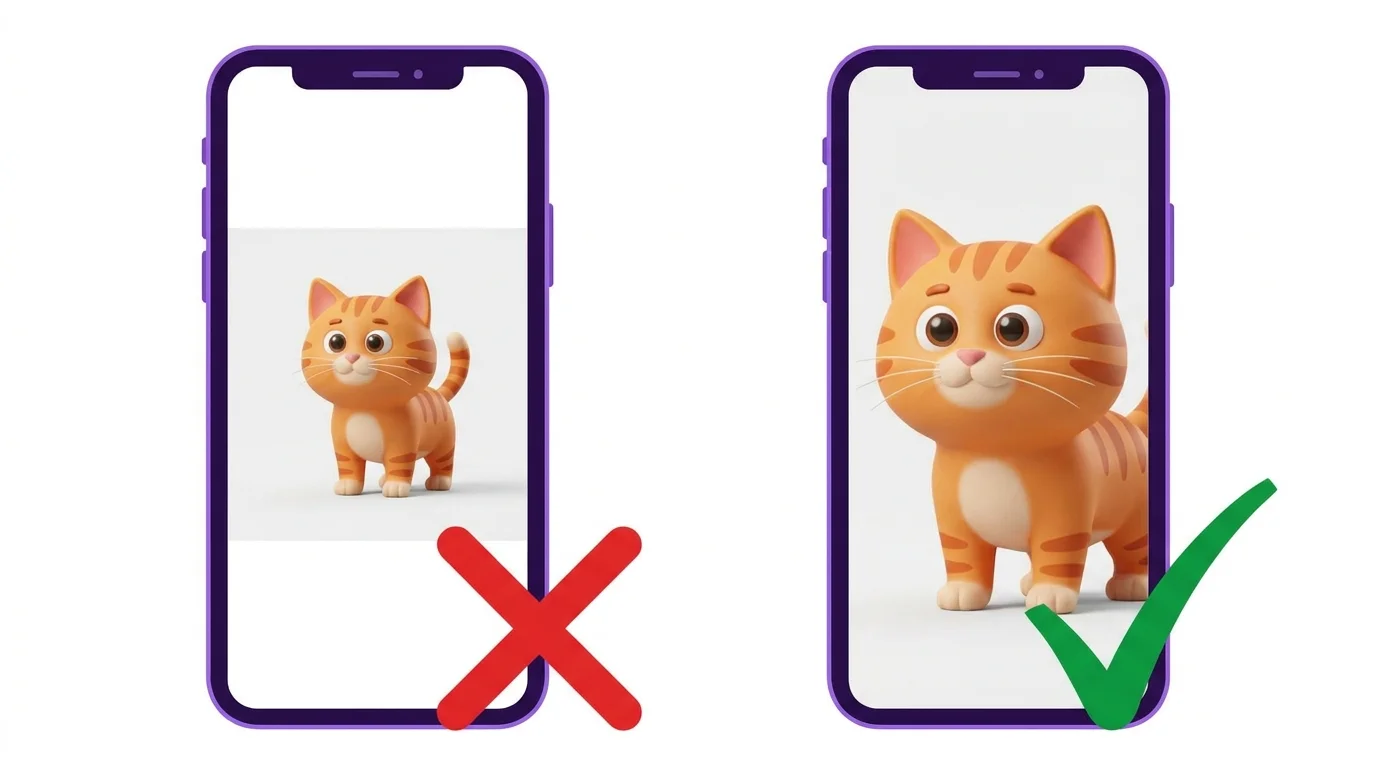Square versus vertical aspect ratio comparison for social media AI content