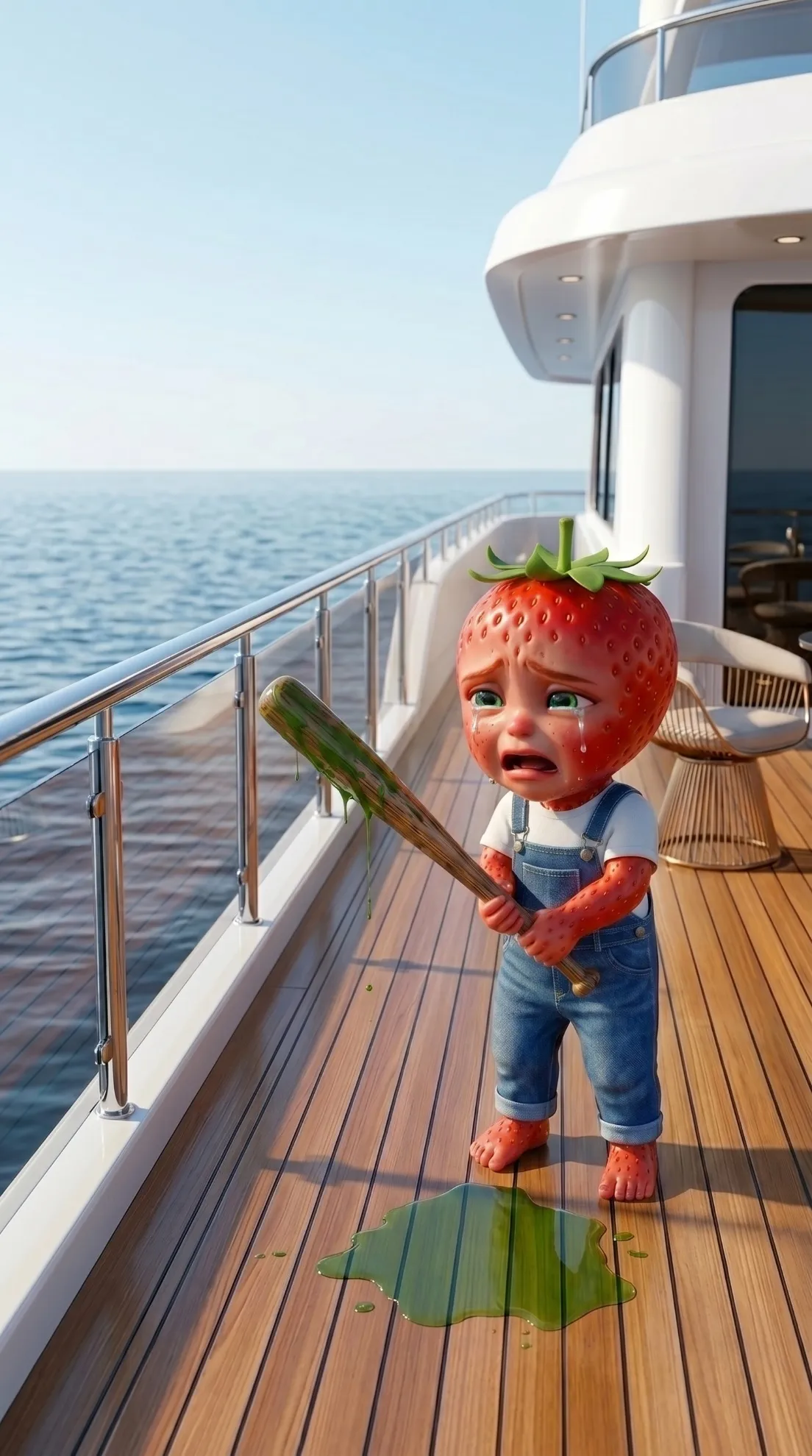 The Evidence - Pushed Overboard AI image prompt 3D Pixar style scene 3