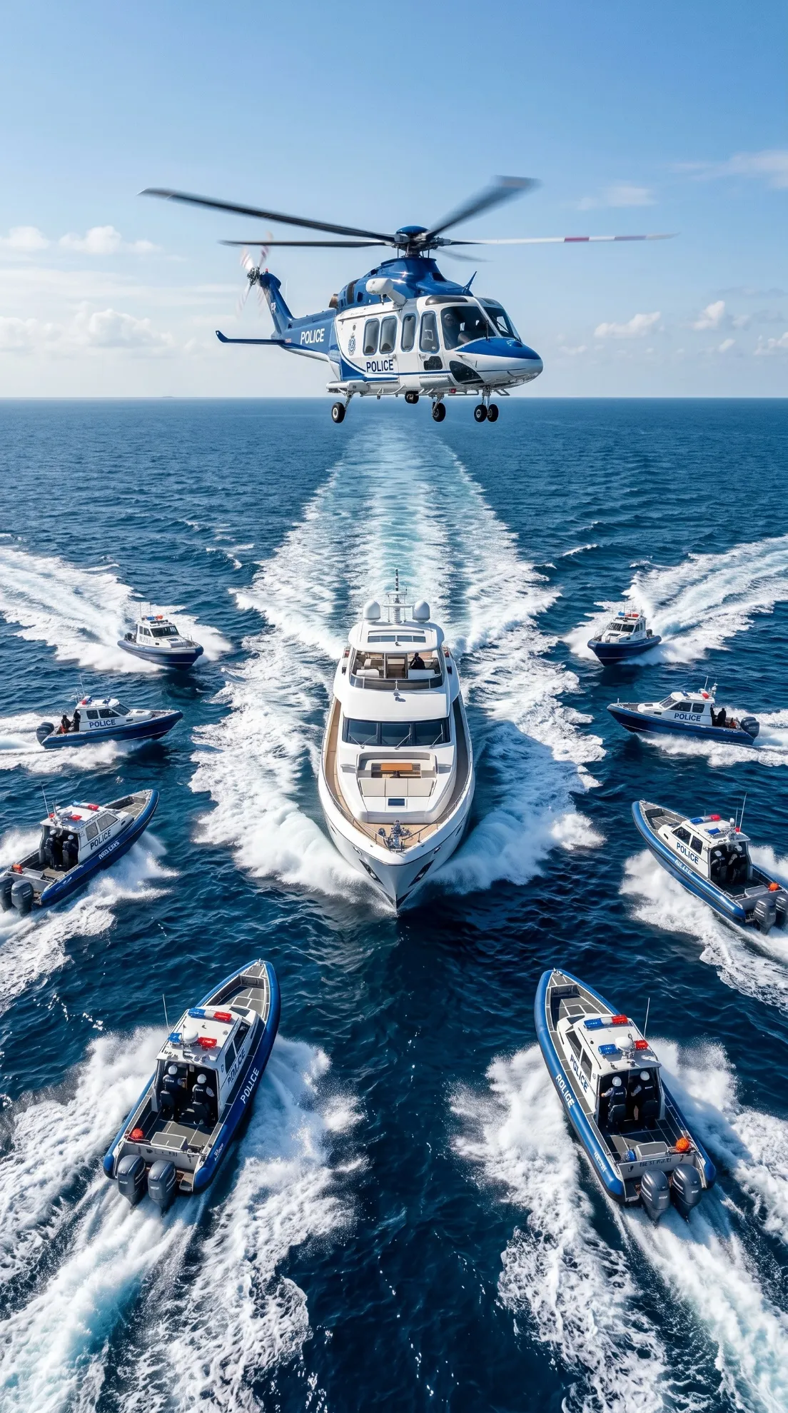 The Police Arrival - Pushed Overboard AI image prompt 3D Pixar style scene 7