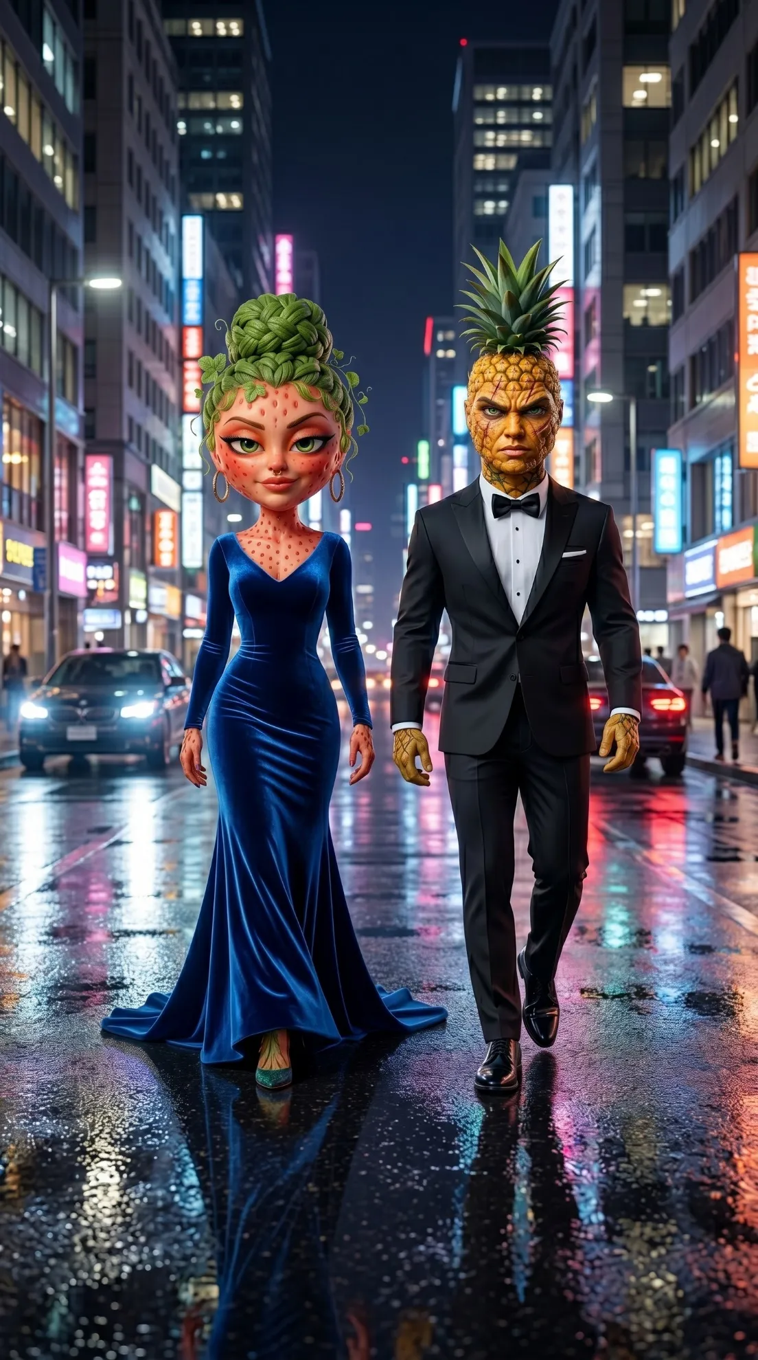 The Night Out - The Acid Ambush AI image prompt 3D Pixar style scene 10