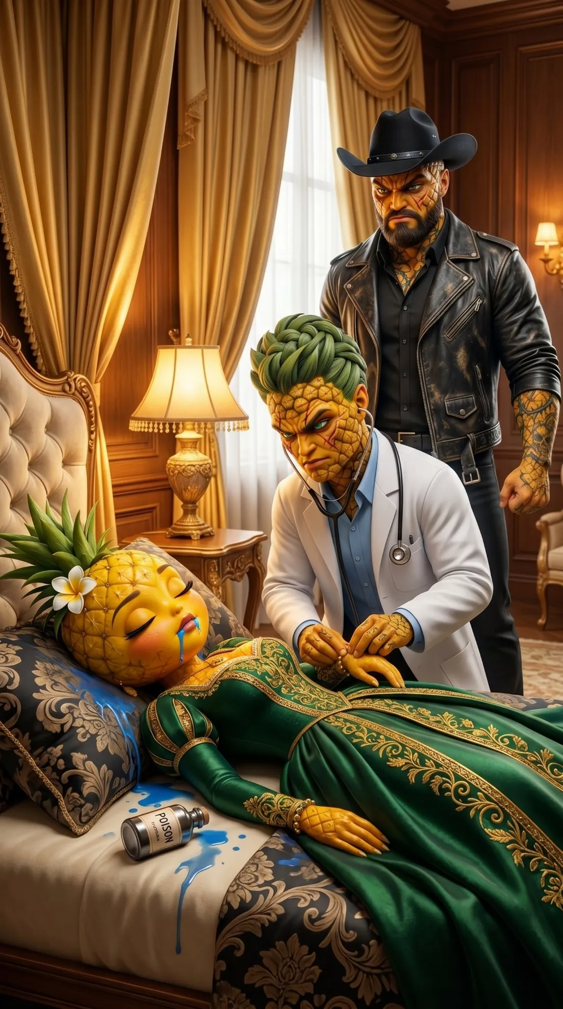The Doctor - The Fallen Queen AI image prompt 3D scene 4