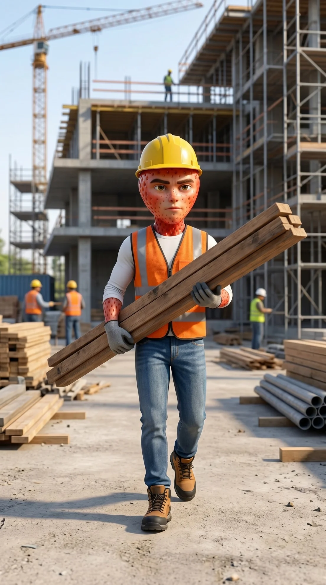 The Hard Labor - The Kitchen Inferno AI image prompt 3D Pixar style scene 10