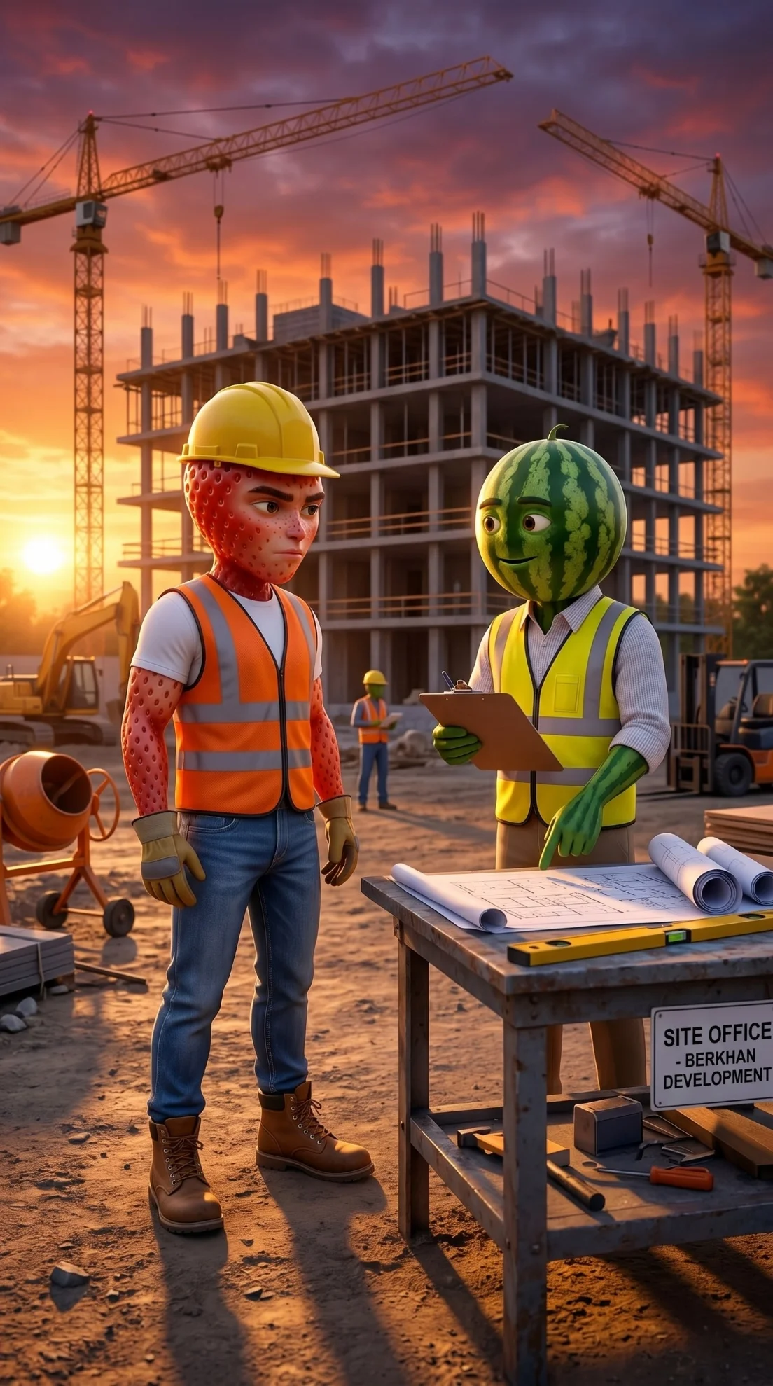 The Pay Day - The Kitchen Inferno AI image prompt 3D Pixar style scene 14