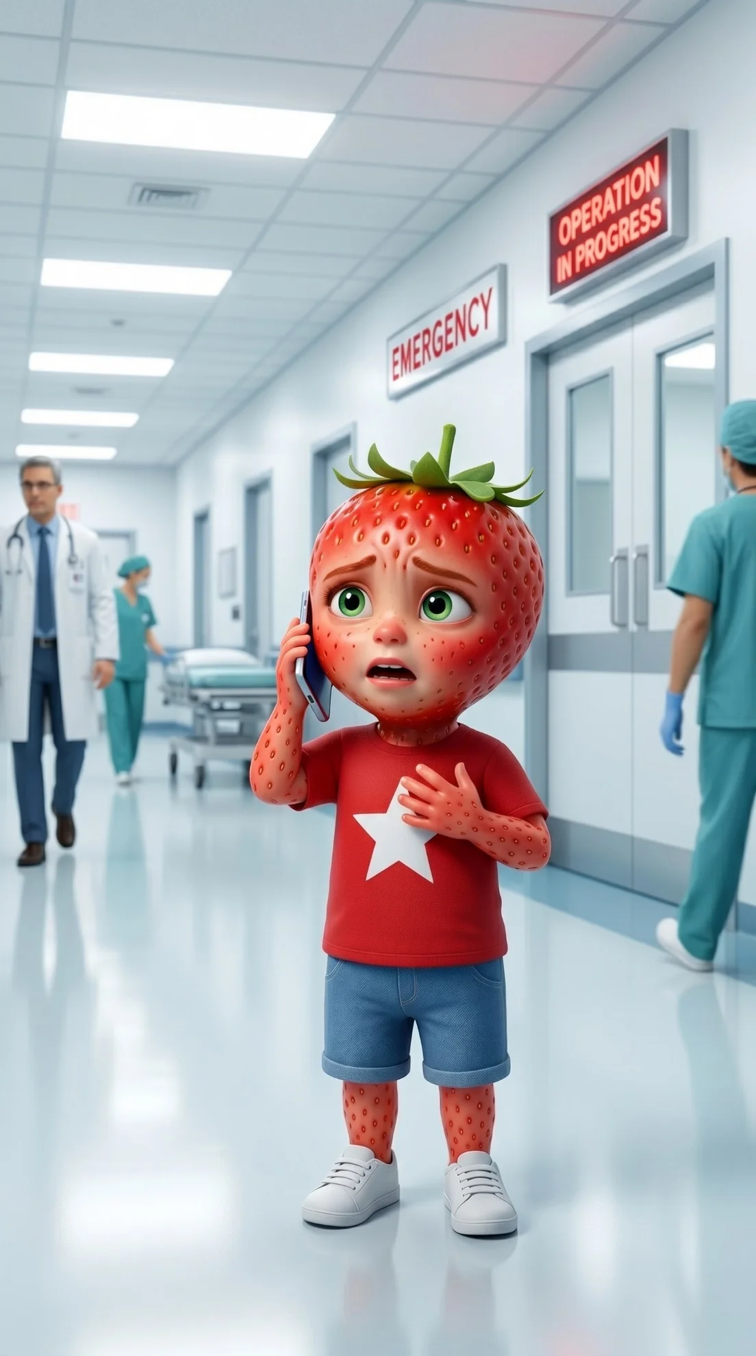 The Plea for Help - The Kitchen Inferno AI image prompt 3D Pixar style scene 7