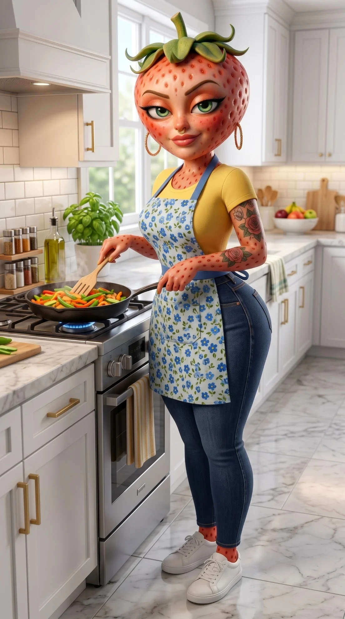 The Kitchen Inferno AI story kitchen fire 3D Pixar style
