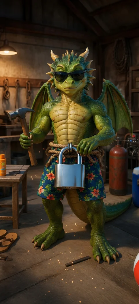 The Locked Dragon AI story hero scene 2