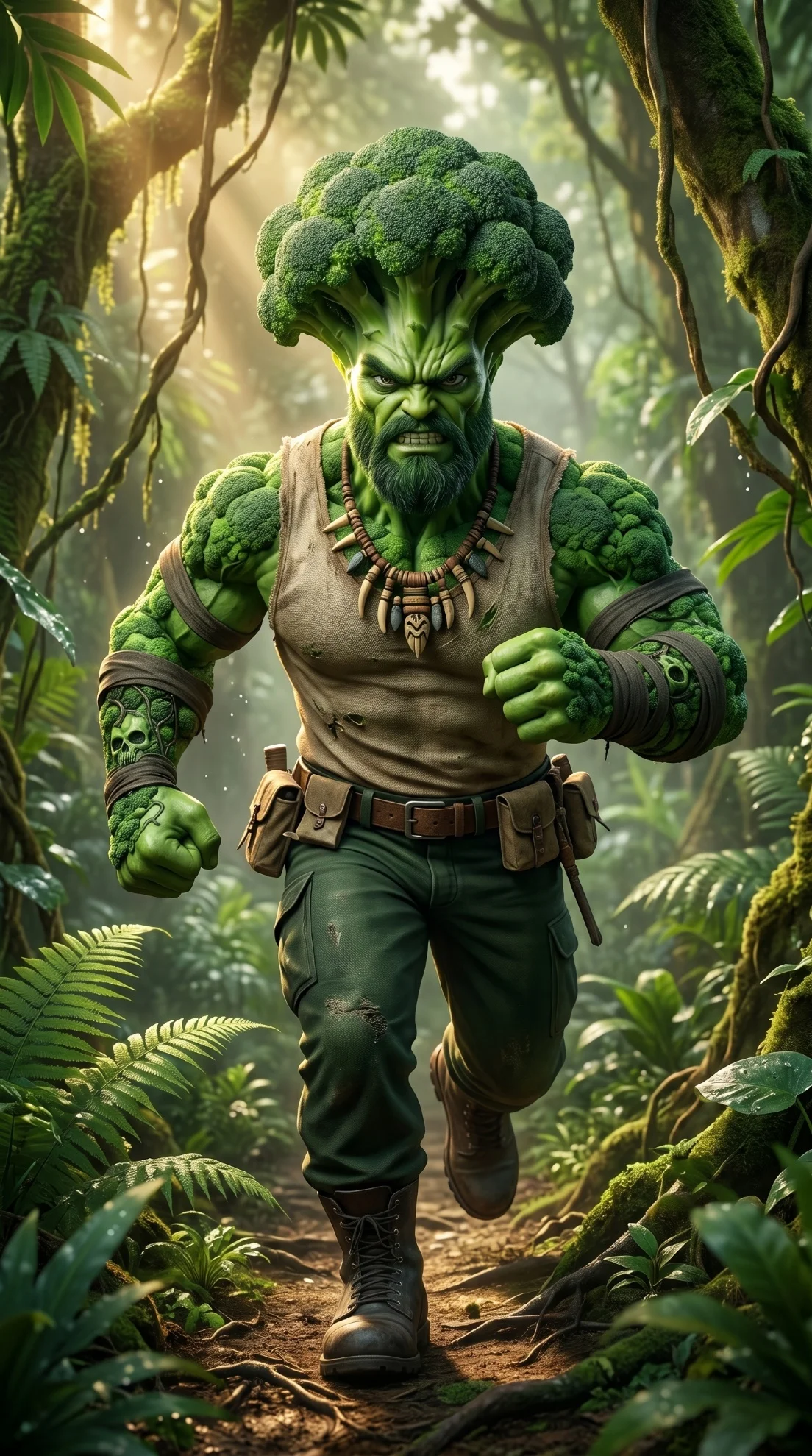 The Jungle Guardian - The Lost Strawberry Kid AI image prompt scene 11