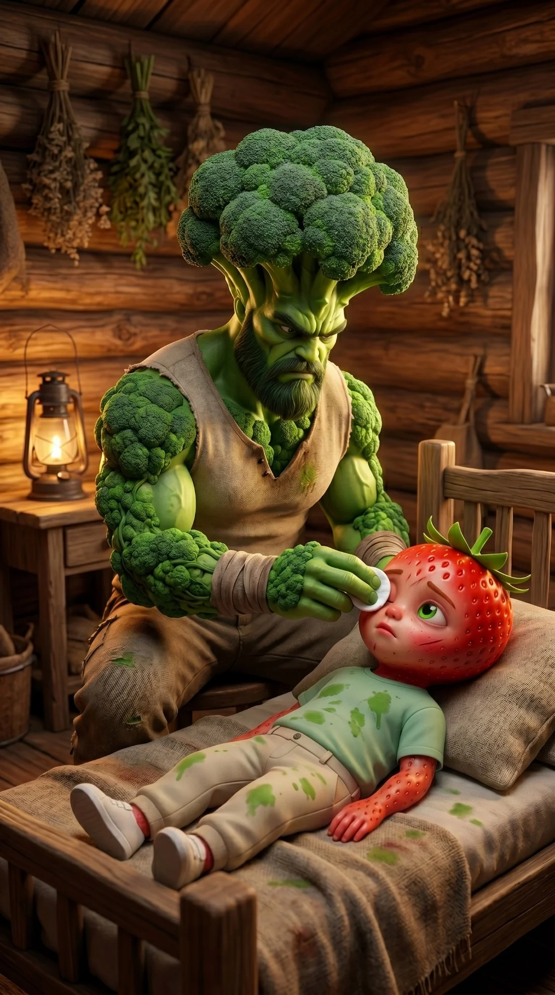 Found on the Ground - The Lost Strawberry Kid AI image prompt scene 12