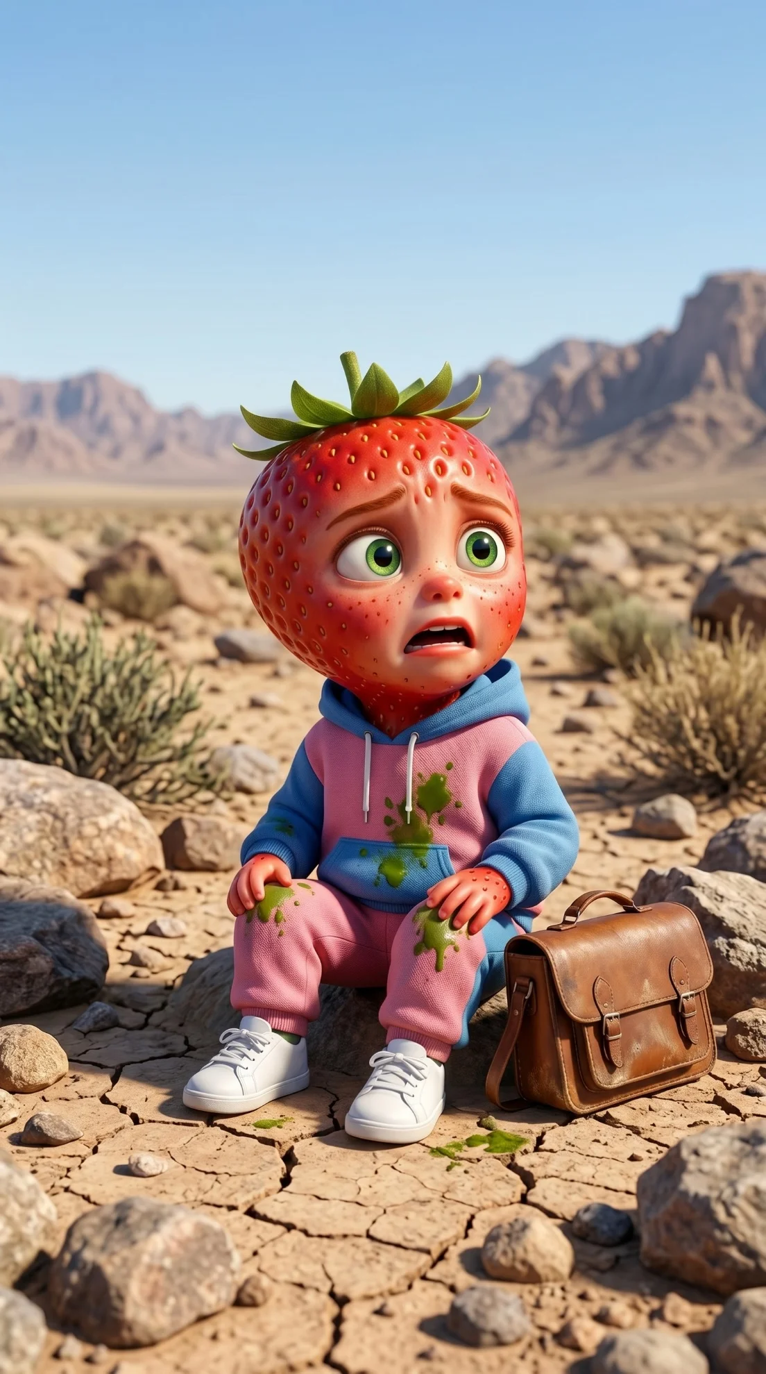 Walking Alone - The Lost Strawberry Kid AI image prompt scene 6