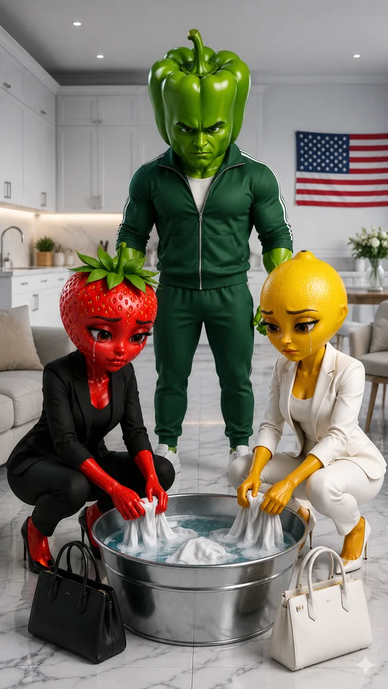 Forced Laundry - The Pepper Tyrant AI image prompt scene 3