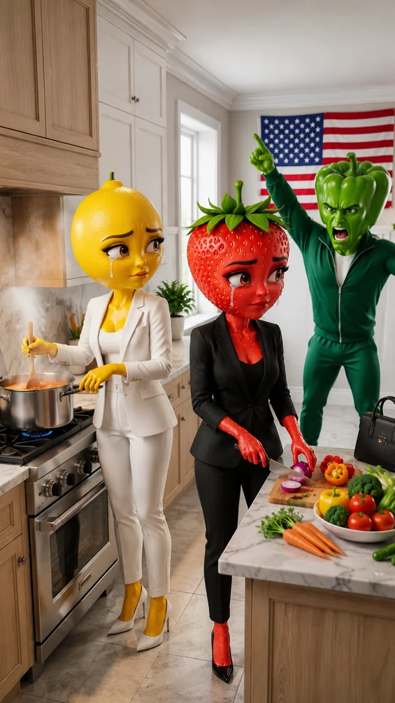 Kitchen Fear - The Pepper Tyrant AI image prompt scene 4