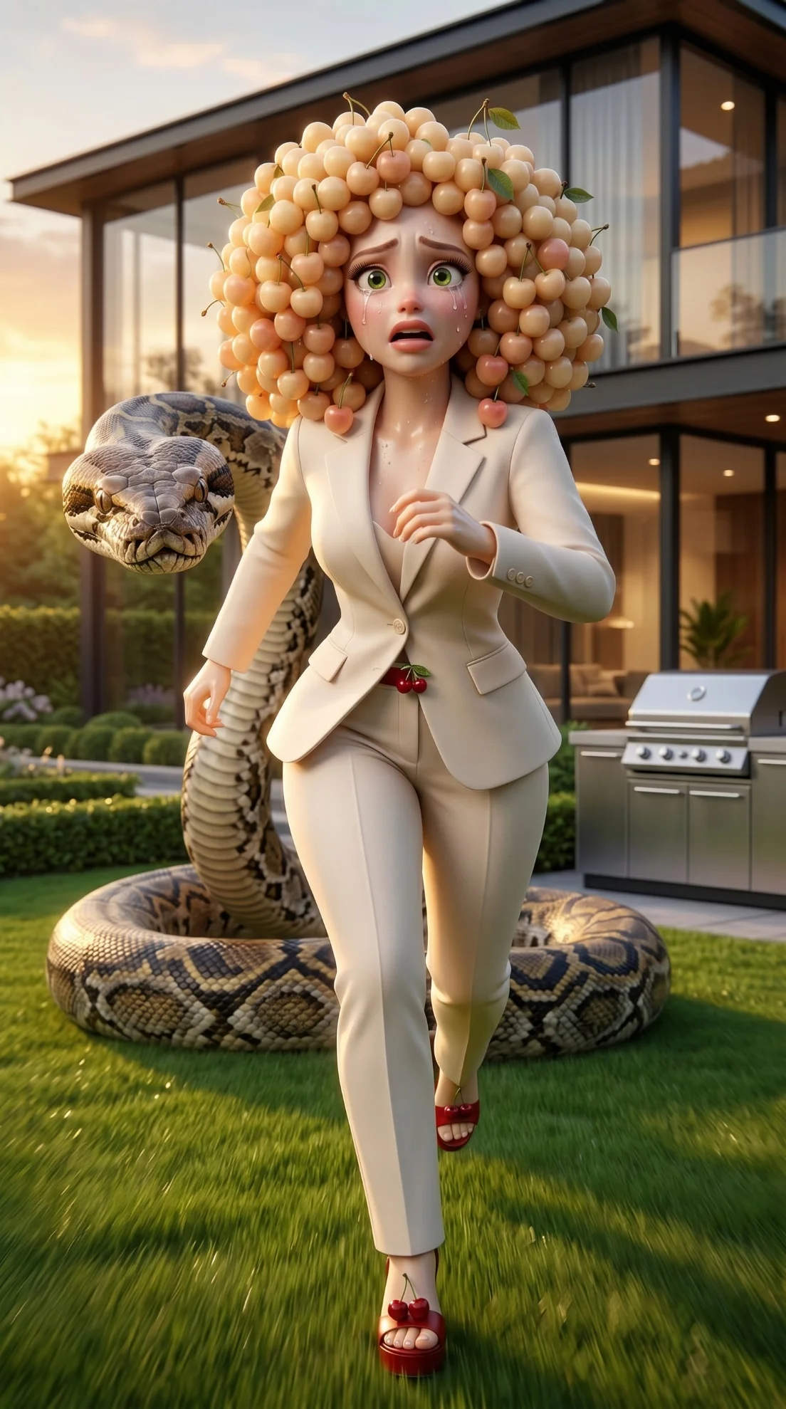 The Strike - The Serpent's Miracle AI image prompt 3D Pixar style scene 2