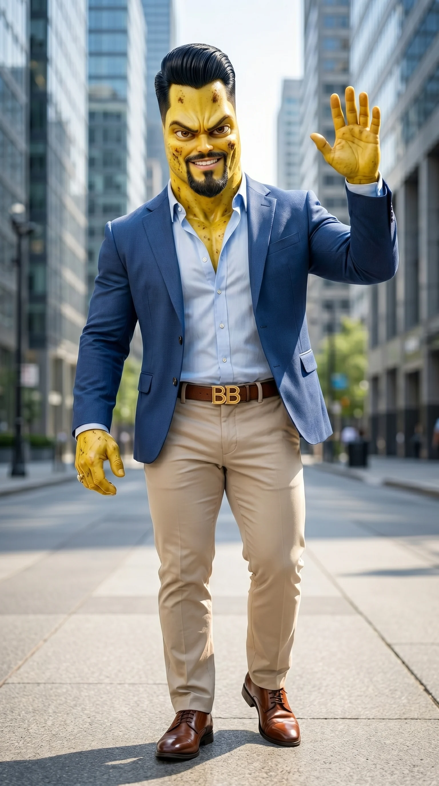 Banana Boss Swagger - The Tire Trap AI image prompt scene 3